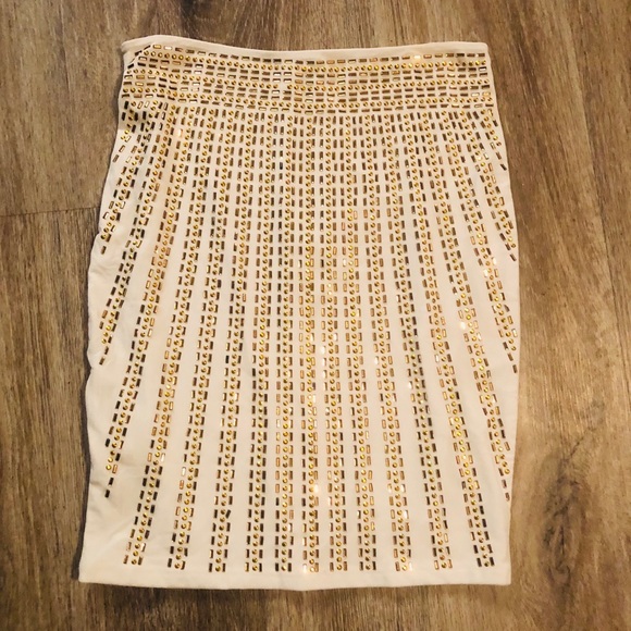 Dresses & Skirts - Mini skirt-Golden Shimmer Size Small